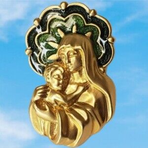 Mary and baby Jesus Pin Brooch